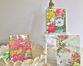 blondie blu post cards - set of 3 "vintage floral"