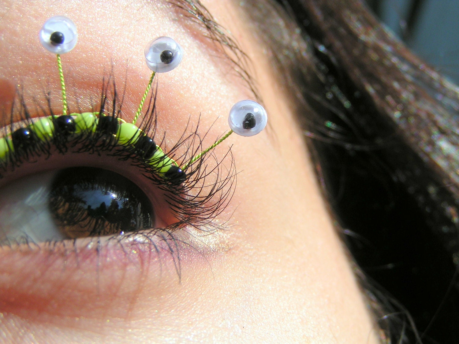 Googly Eye Eyelash Jewelry - Halloween false eyelashes with wiggly eyes