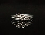 Double Infinity ring. Sterling Silver infinity ring. Best friends jewelry sister ring, promise ring. Double knot ring
