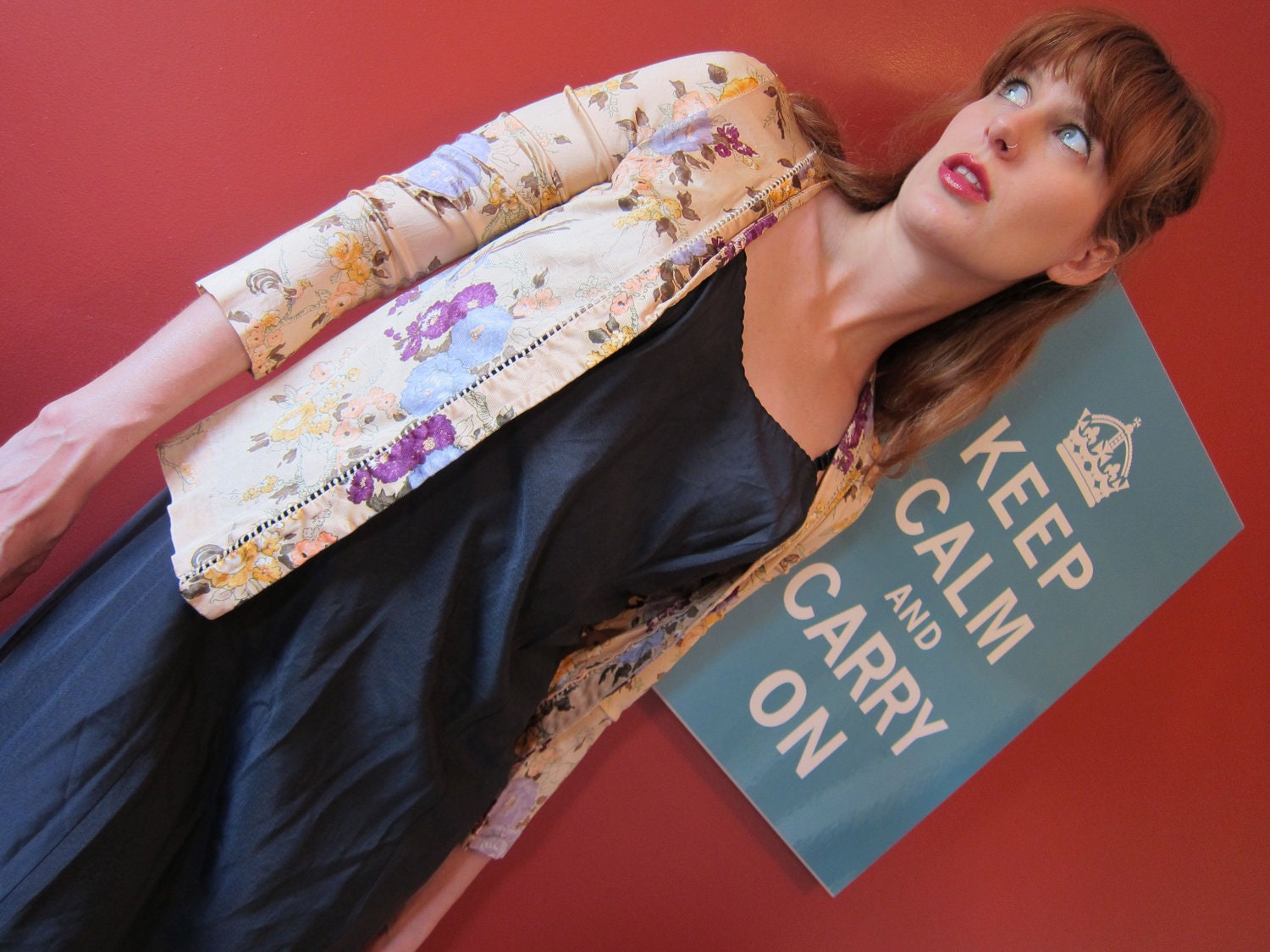 Full Slip dress 34 black rayon rockabilly pinup wiggle.