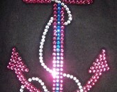 Sorority DELTA Rhinestone Anchor Iron On NAUTICAL Anchor Greek Sorority Symbols