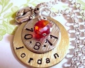 New Baby Necklace, Birth Date Jewelry, Personalized Mom Necklace, Baby Feet Necklace, Birthstone Jewelry, New Mom Jewelry, Birth Jewelry