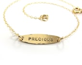 Ankle Bracelet, anklet, Foot jewelry  - Handstamped  Ankle Bracelet - Personalized Bracelet - 14k Gold-Filled/ 925 sterling silver