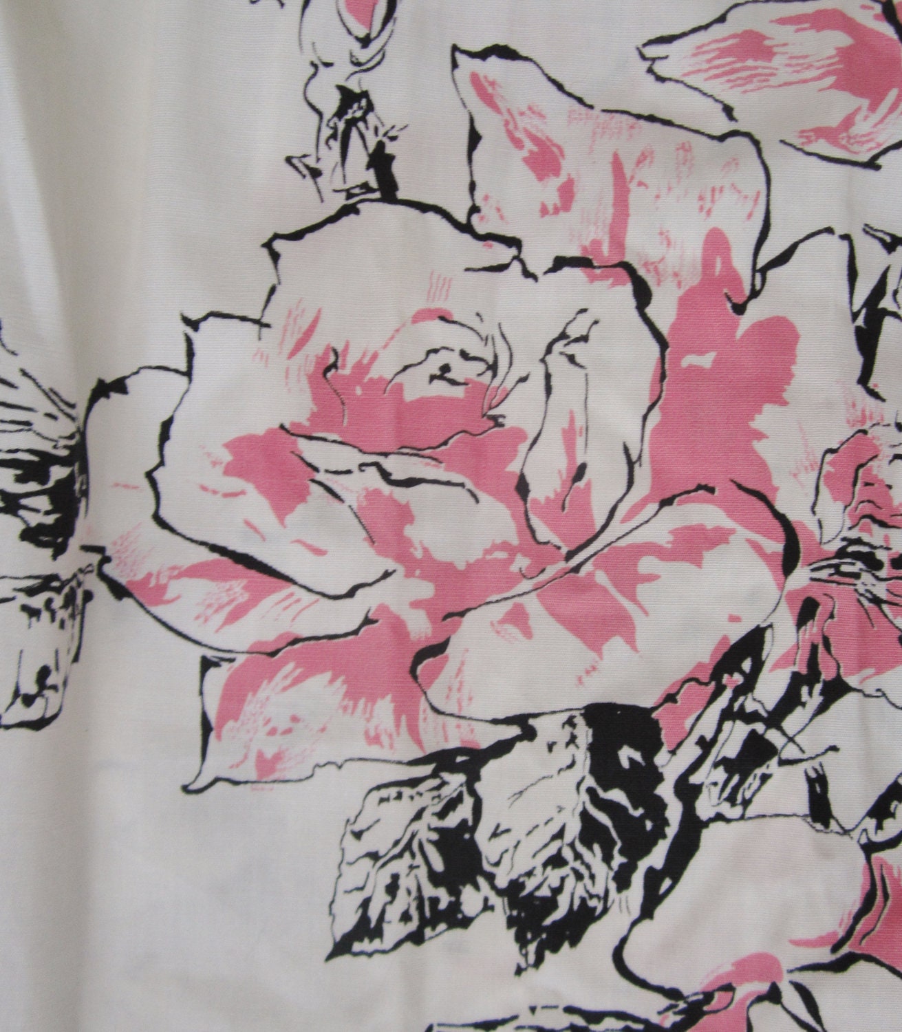 50's Floral Print Skirt // Vintage 1950's Floral Print Cotton Full Pleated Garden Party Skirt XS