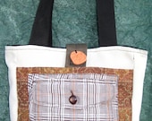 Tote Plaid Rustic Upcycled