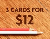 Greeting Card Mix Pack, Christmas card Mix Pack - 3 cards for 12