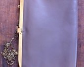 vintage 80s leather  purse / 1980s fashion / shoulder purse