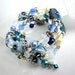 ICE TEAL TWISTER Bracelet- Featuring Handmade African Krobo Trade Beads, Moonstone and Silver