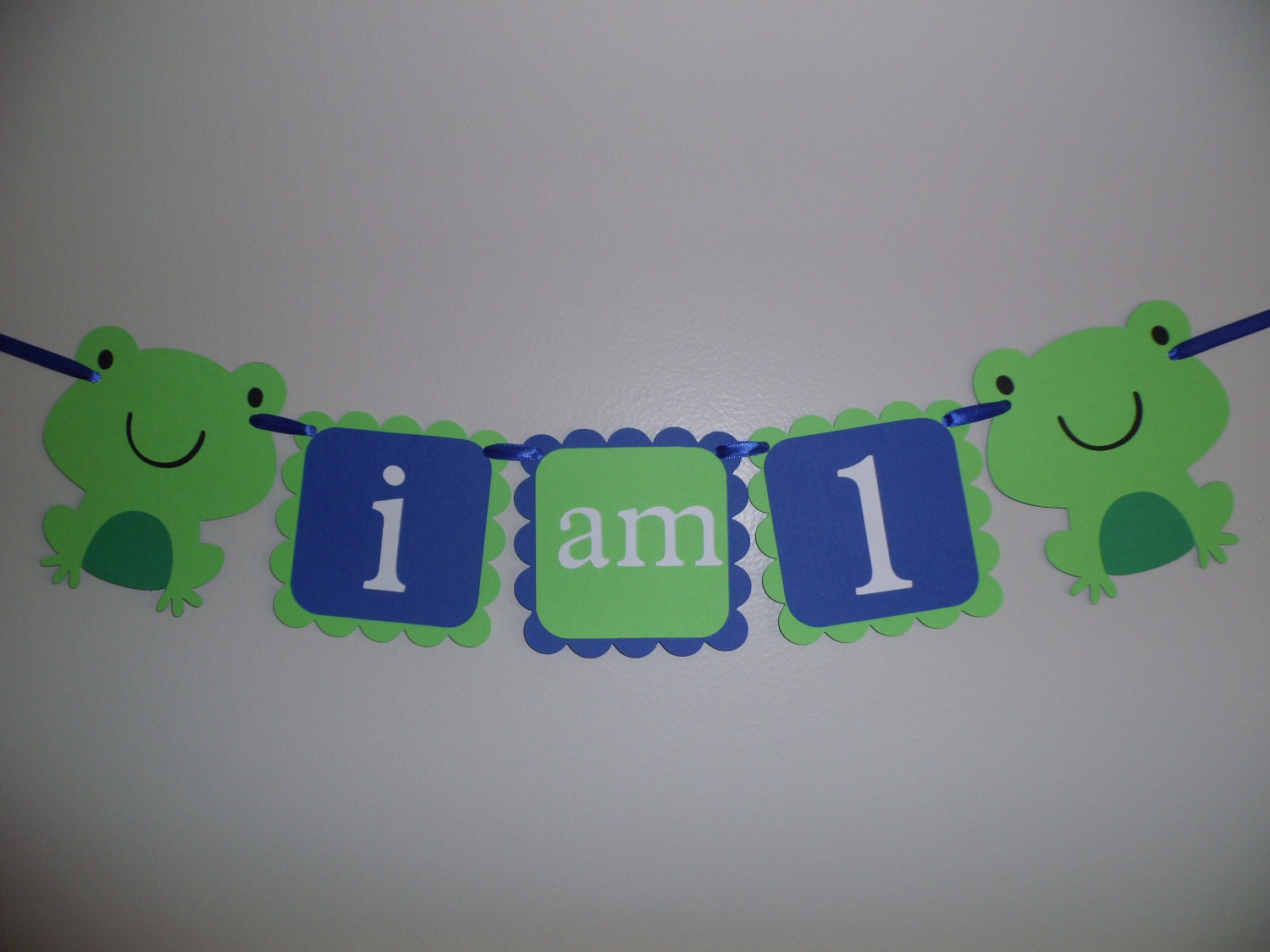 I am 1, Happy Birthday Banner, FROGS, First Birthday, 1st Birthday, personalized banner, custom birthday banner, boy birthday, girl birthday