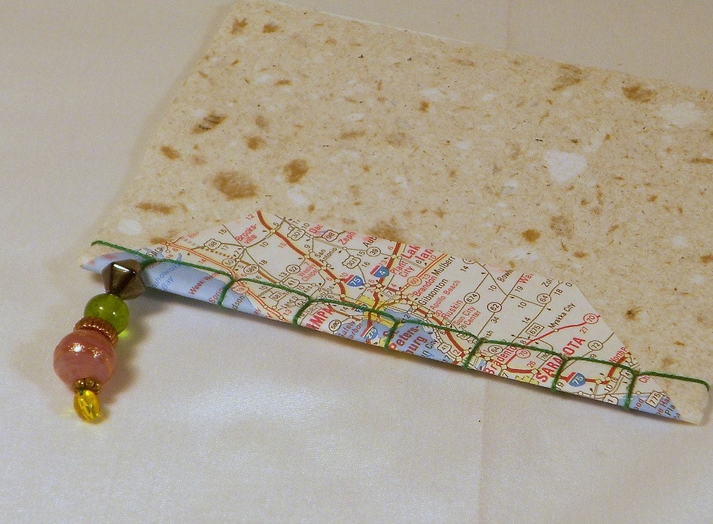 Memories from Tampa... Hand Made Paper Travel Journal-Pocket Size