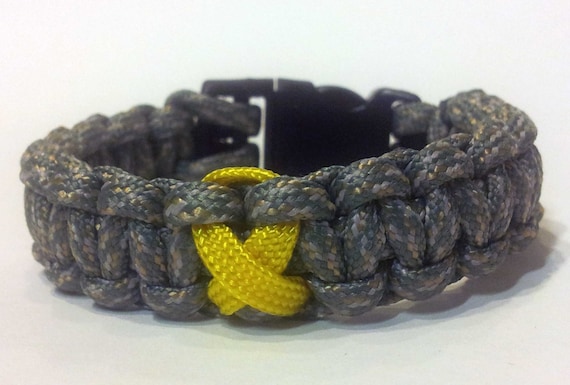 Support Our Troops Yellow Ribbon on ACU Bracelet