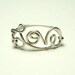 Love ring- Sterling silver wire rings- cute script love wire ring- by Dereck Mlz- keoops8 shop-
