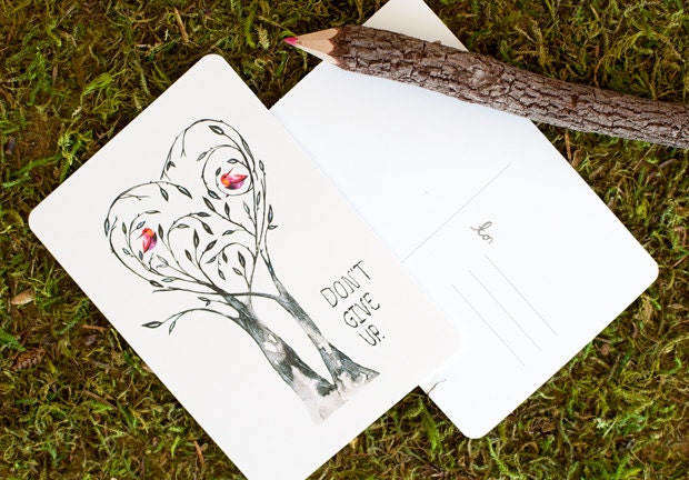 SET OF 3 // don't give up, japan // postcards