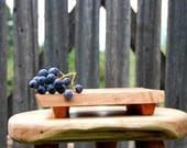 The Original Footed Platte Cutting Board Rustic Serving Tray Salvaged American Cherry