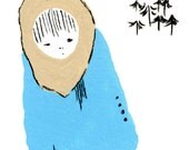 winter robes - by elizabeth pawle - fine art giclee print of my original illustration in charcoal and gouache