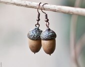 Acorn Earrings - Nature Inspired Woodland Jewelry, Free Shipping