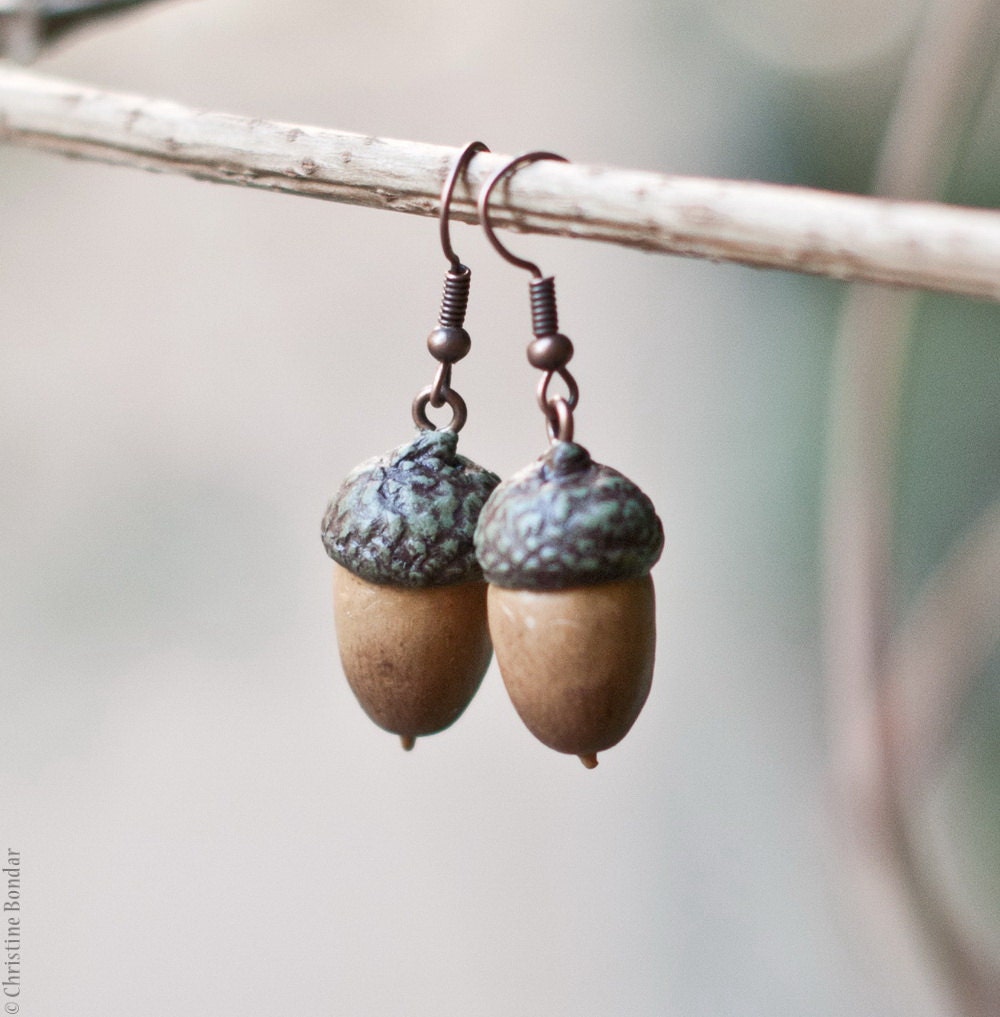Acorn Earrings - Nature Inspired Woodland Jewelry, Free Shipping