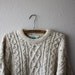 Vintage Men's OATMEAL Wool Knit Sweater