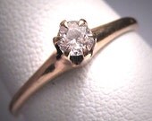 Antique Diamond Wedding Ring 19th Century Victorian Engagement
