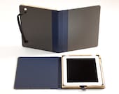 SECONDS CASE-Graduate Edition for iPad 4/3/2 book case by Pad&Quill Deep Blue/Slate Gray