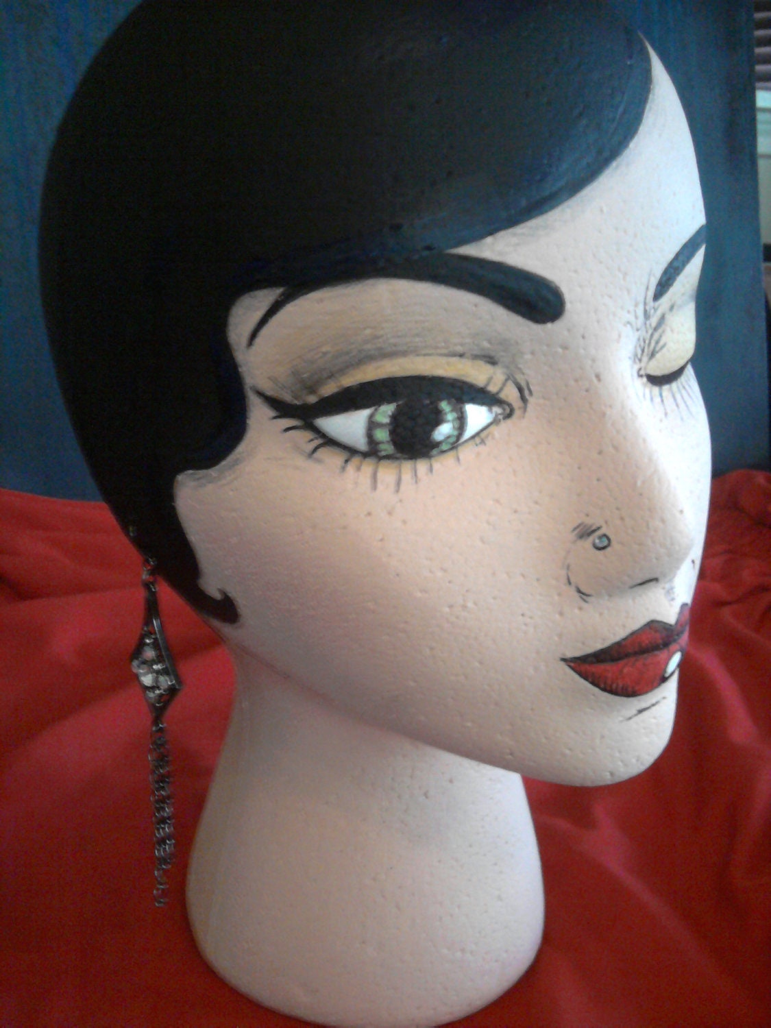 custom painted hat stand mannequin head