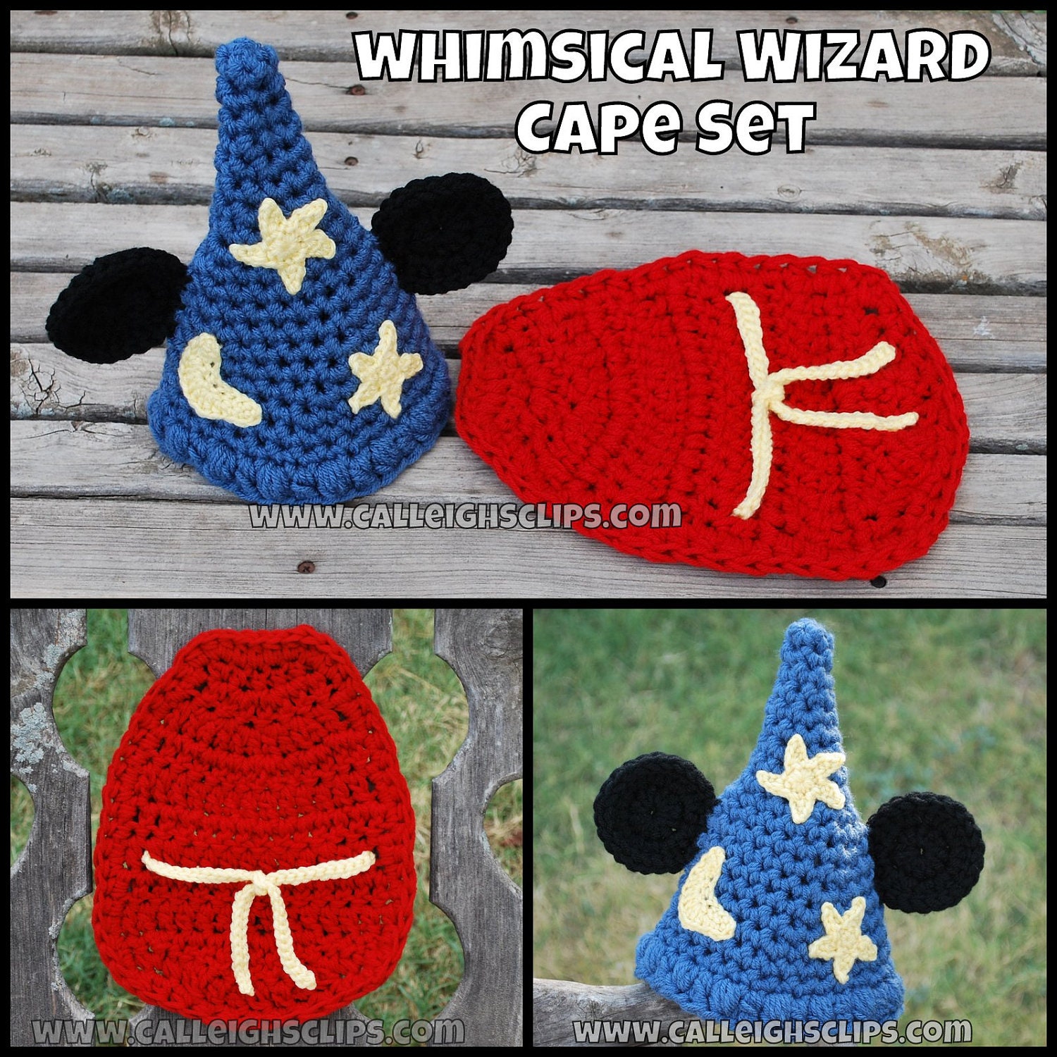 Instant download Crochet Pattern- No. 69 Whimsical Wizard Cuddle Cape Set-