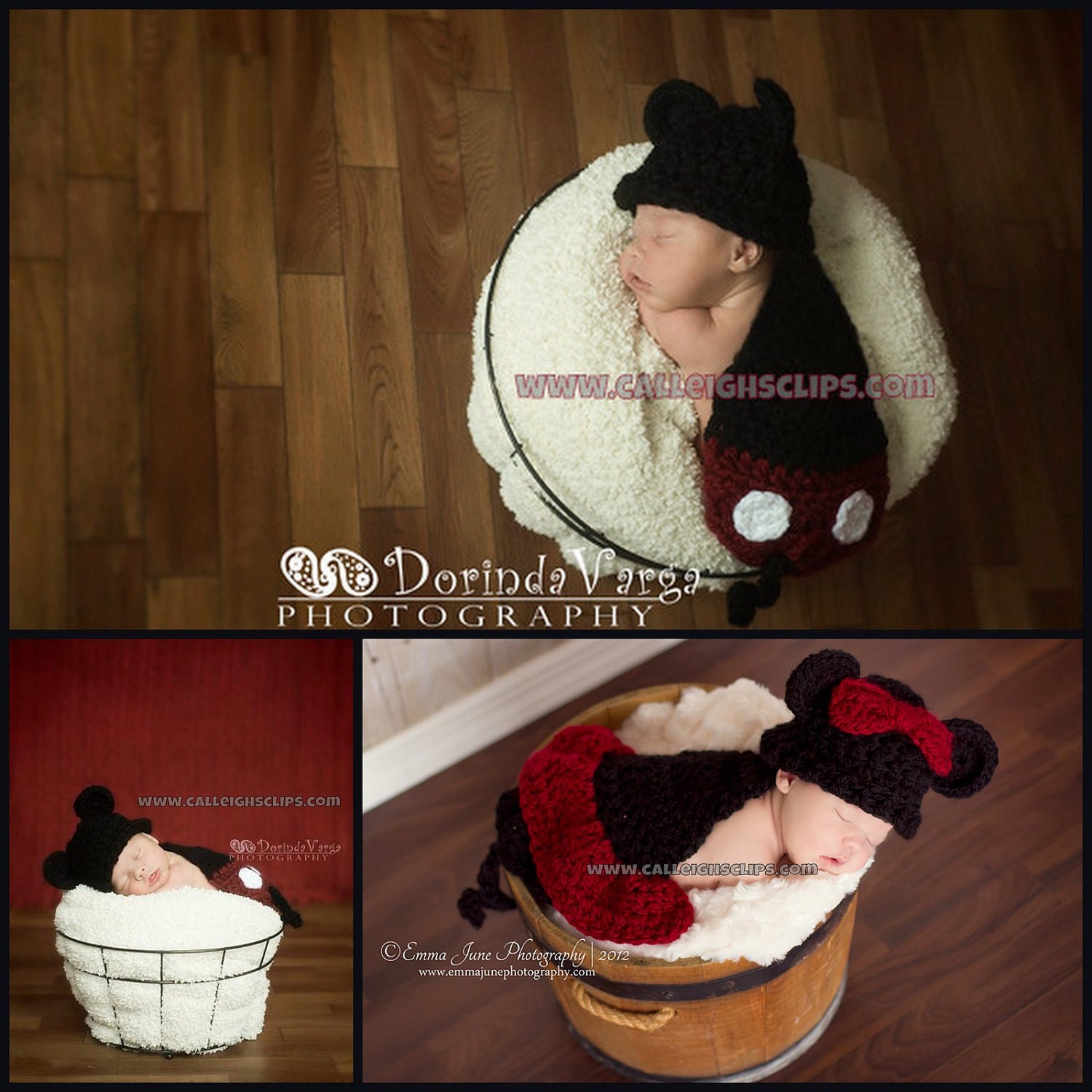 Instant Download Crochet Pattern - No 16 Cartoon Mice- boy and girl - Cuddle Critter Cape Set