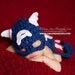 Instant Download Crochet Pattern - No. 57 -American Crusader - Cuddle Critter Cape Set