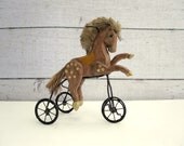 Toy Horse - Wooden Horse Tricycle - LoveButlerVintage