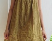 Easy Going Summer Mustard Yellow Cotton Dress