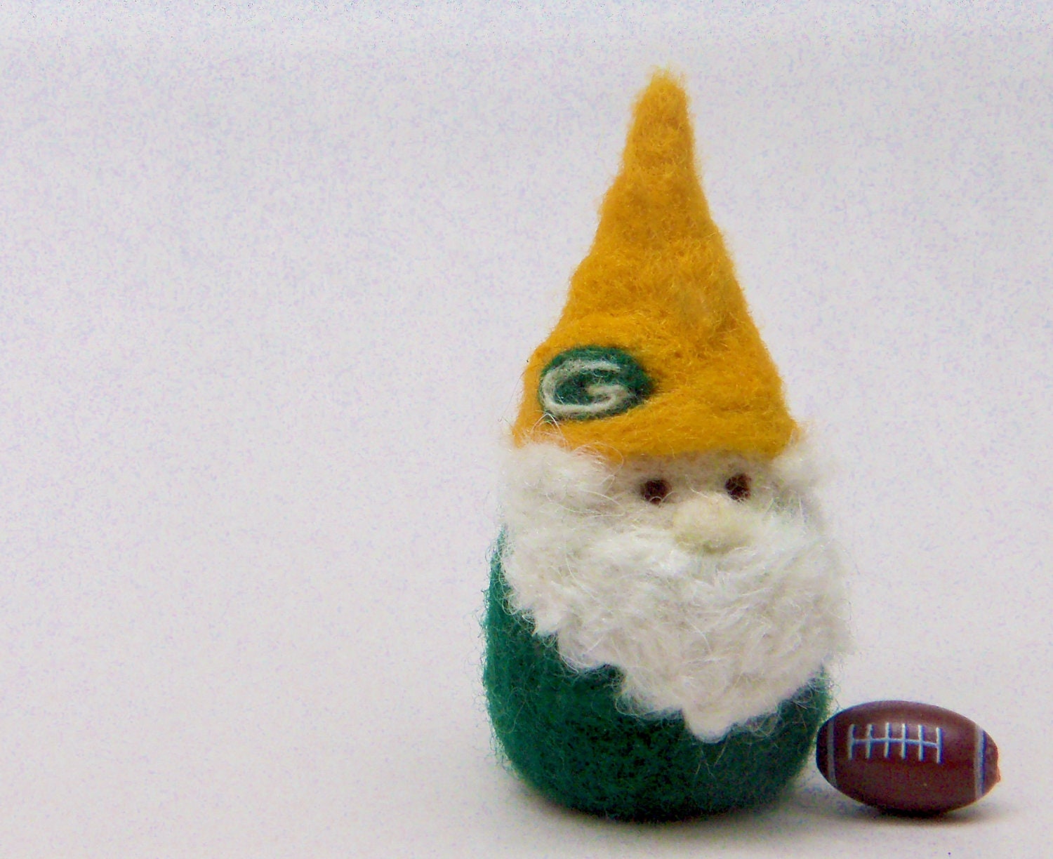 G is for Gnome - Needle Felted Gnome - Football Team Mascot