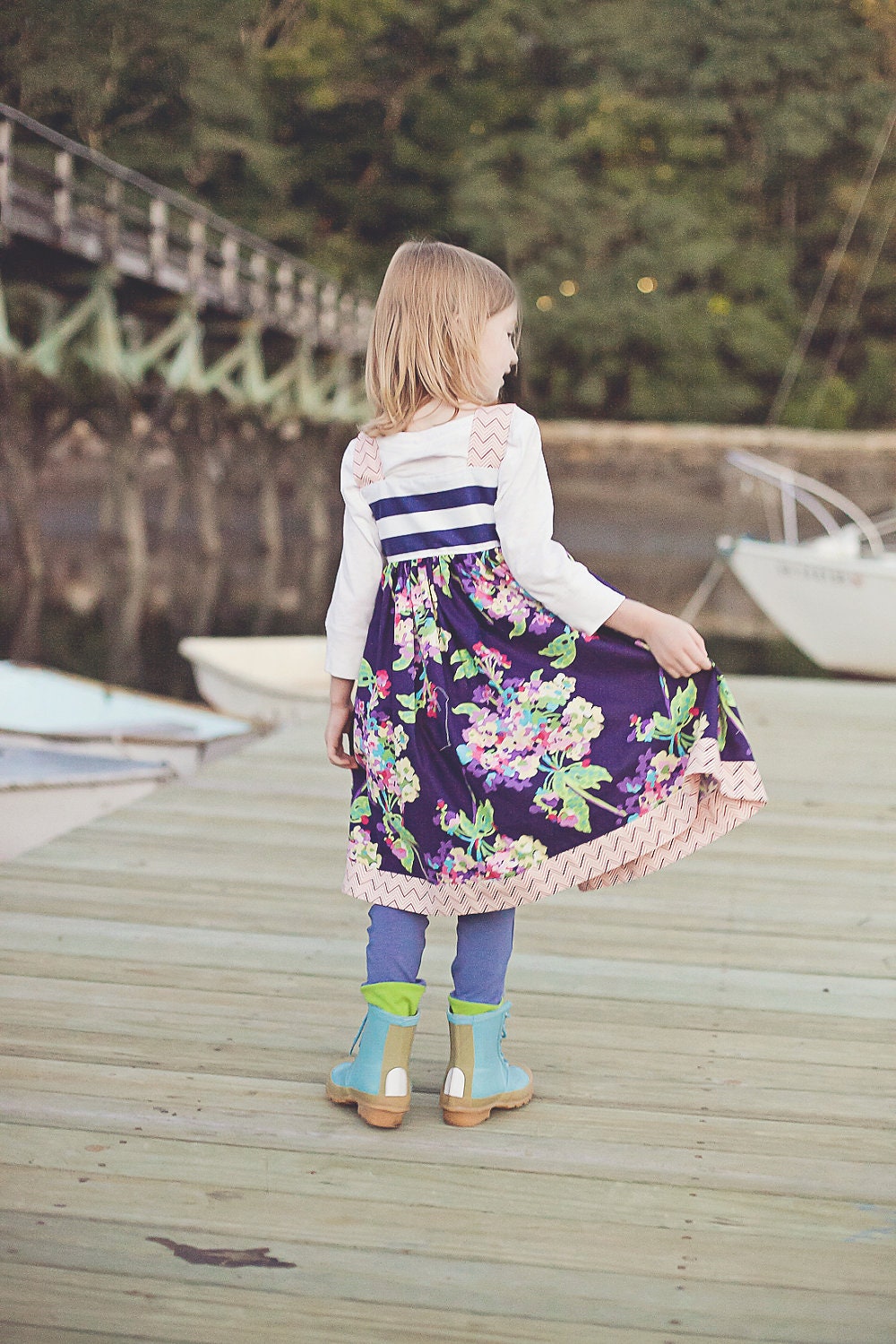 Girls Dress - Nautical Dress - Children's Clothing
