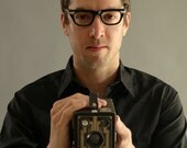 Holiday 20% Off Sale.. 1950s mens black frames with chrome tips // mid century german frames // Metzler-Twec
