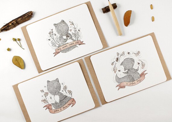 12 Notecards - Whimsical Squirrel