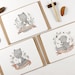 12 Notecards - Whimsical Squirrel