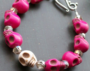 Day of the Dead Sugar Skull Bracelet Halloween jewelry