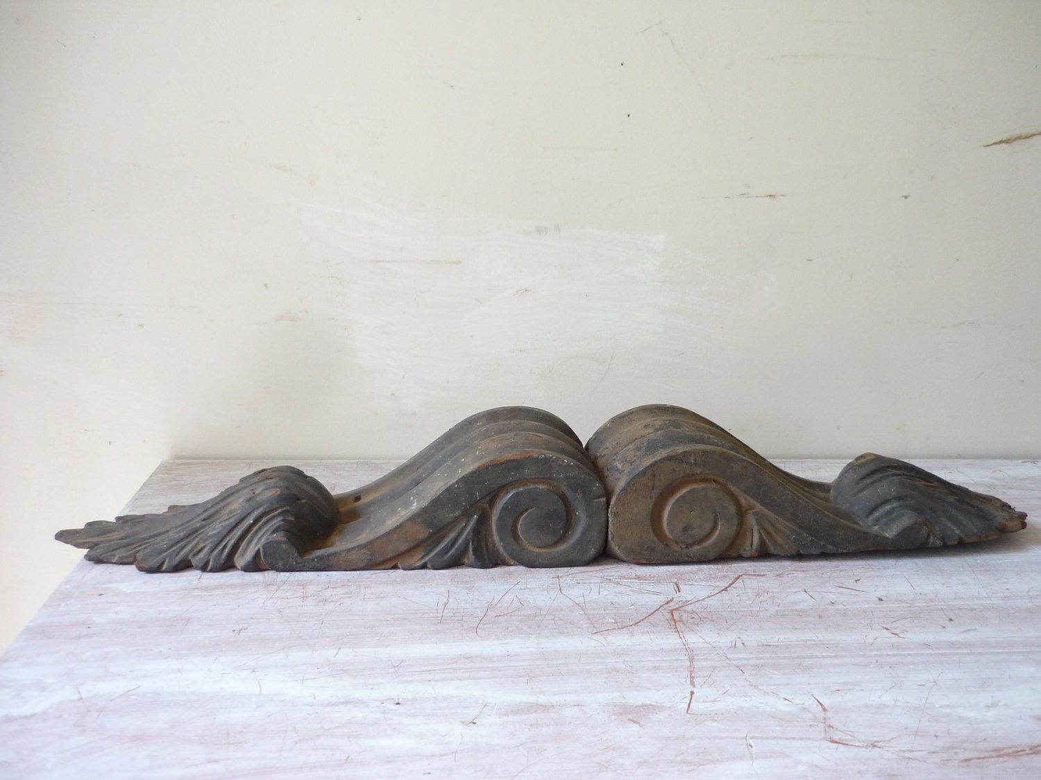Architectural Salvage - Vintage Wooden Corbels - Collection of 2