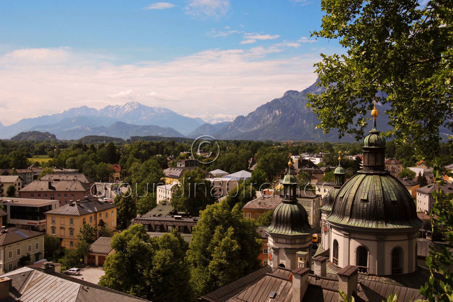 City View of Salzburg, Austria  8x10 Print- Travel Photography - aroundin80frames