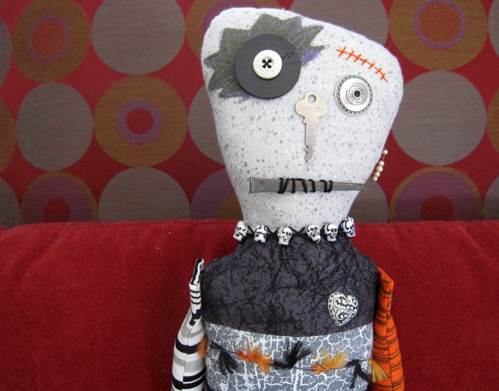 Voodoo Zombie Monster Art Doll - OOAK - Mixed Media Original Design