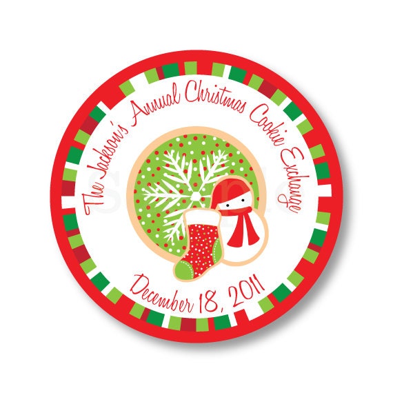 Christmas Cookie Exchange Stickers for Treat Boxes and Bags Il_170x135