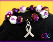 Purple Domestic Violence - Epilepsy Lupus Awareness Bracelet