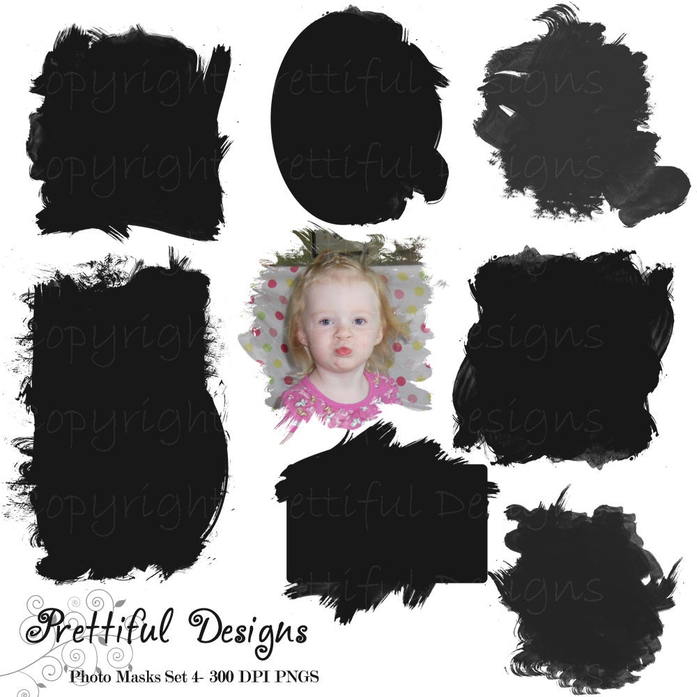 50% Off Sale Photo Masks - Personal or Commercial Use - Set 4 (476) Il_170x135