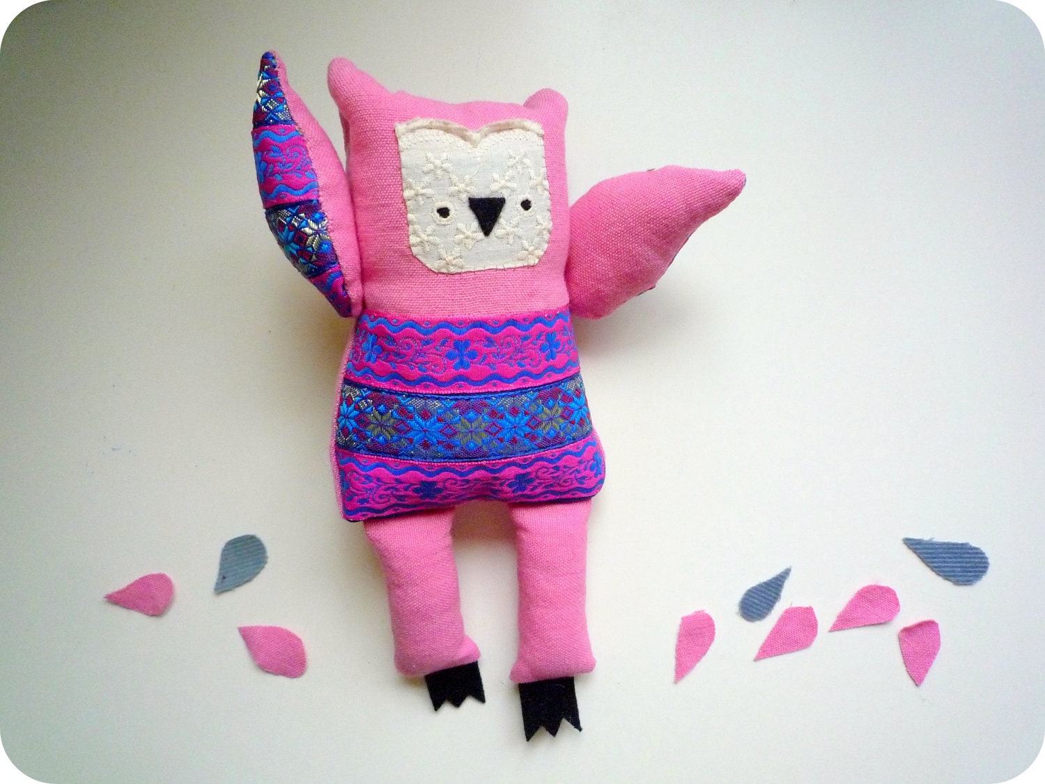Regina   - Little  owl, soft art  toy  by Wassupbrothers
