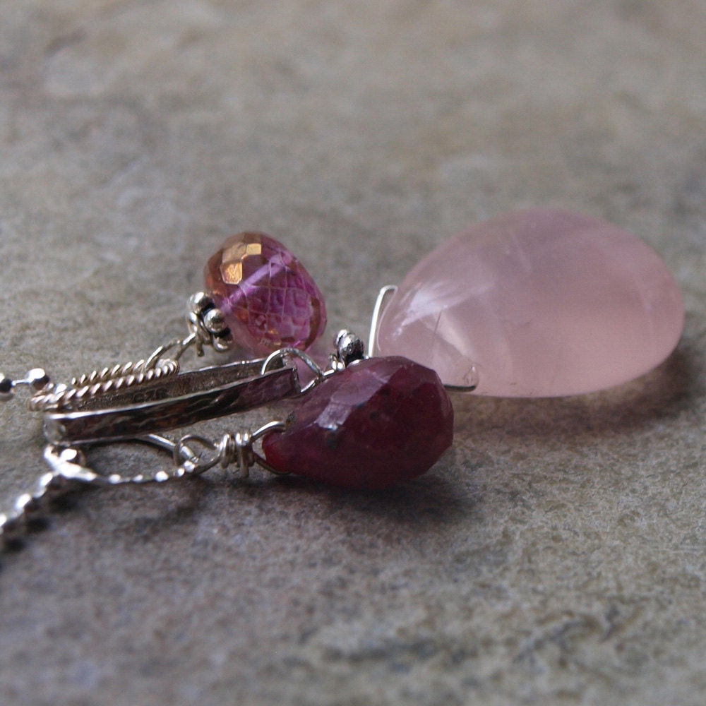 Large Rose Quartz Charm Pendant