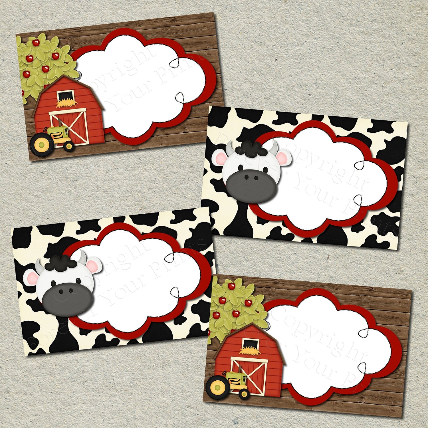 Barnyard Buffet Table Labels - INSTANT DOWNLOAD Il_570xn