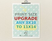 Print Size Upgrade // 8x10 to 11x14 // Professionally Printed with Archival Pigment Inks on 100% Cotton Rag Velvet Fine Art Paper
