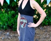 One of a Kind Gameday Dress made w/ UGA Tshirt - Small Free Shipping