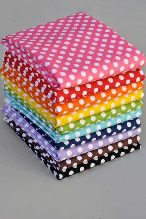 NEW Riley Blake House Designer Small Polka Dots 11 Half Yard Bundle