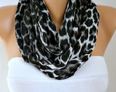 Leopard - Infinity Scarf Shawl Circle Scarf Loop Scarf Leopard Scarf - Gift -fatwoman
