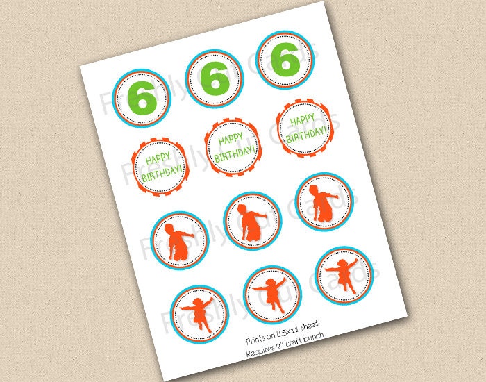 Everybody Jump 2" Treat Toppers or Labels - Printable Il_570xn